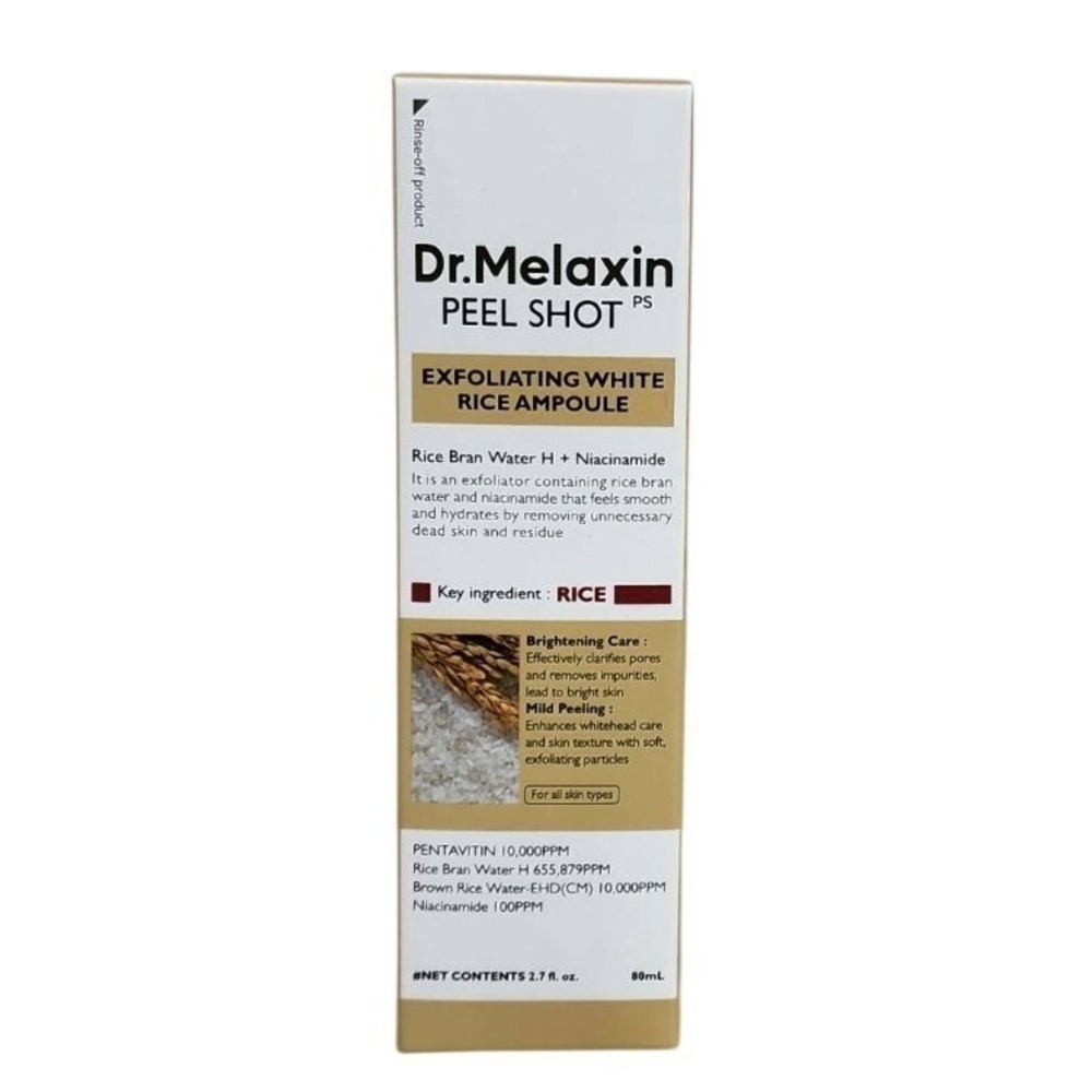 Melaxin Peel Shot Exfoliating White Rice Ampoule Brightening Care for All Skin